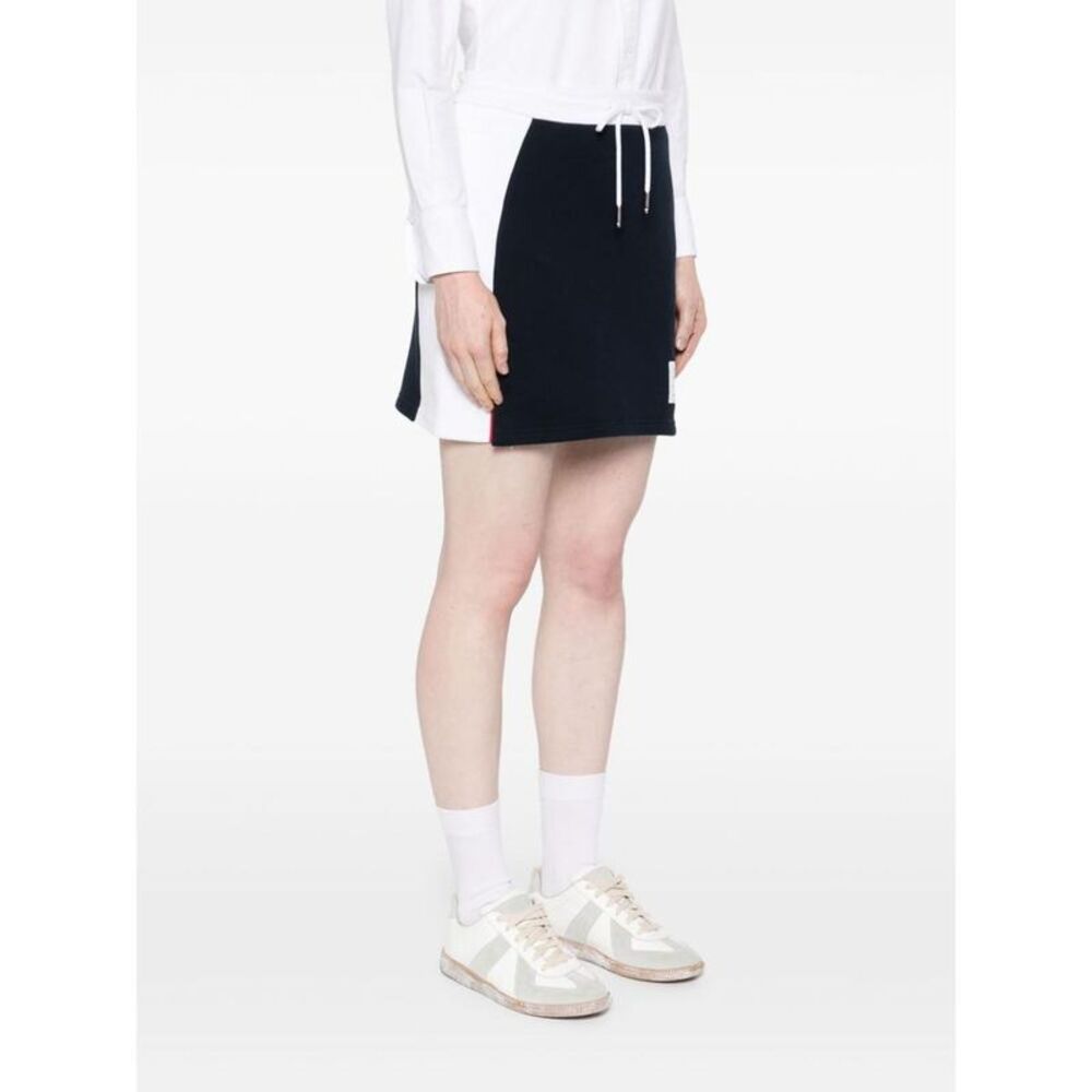 THOM BROWNE Colorblock Pleated Mini Skirt Women BLUE Skirts